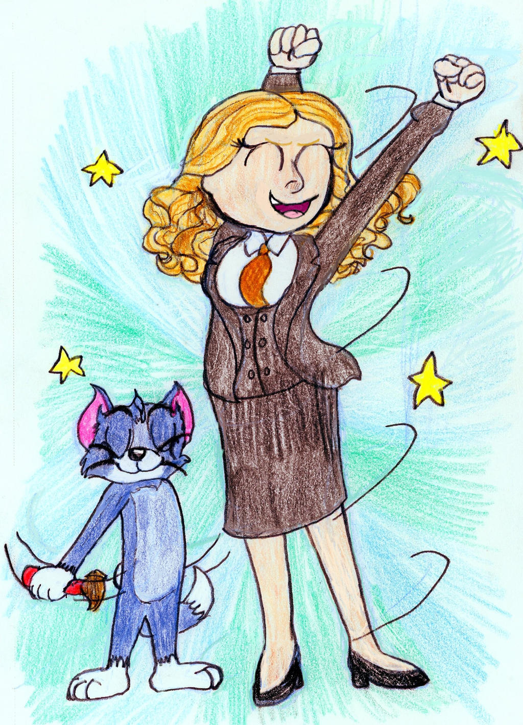 Tom and Kayla in Victory Dance! by MLPAdventures on DeviantArt