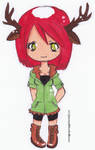 Jade the reindeer Chibi by MagiBunni