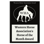 WHA Horse of the Month Award