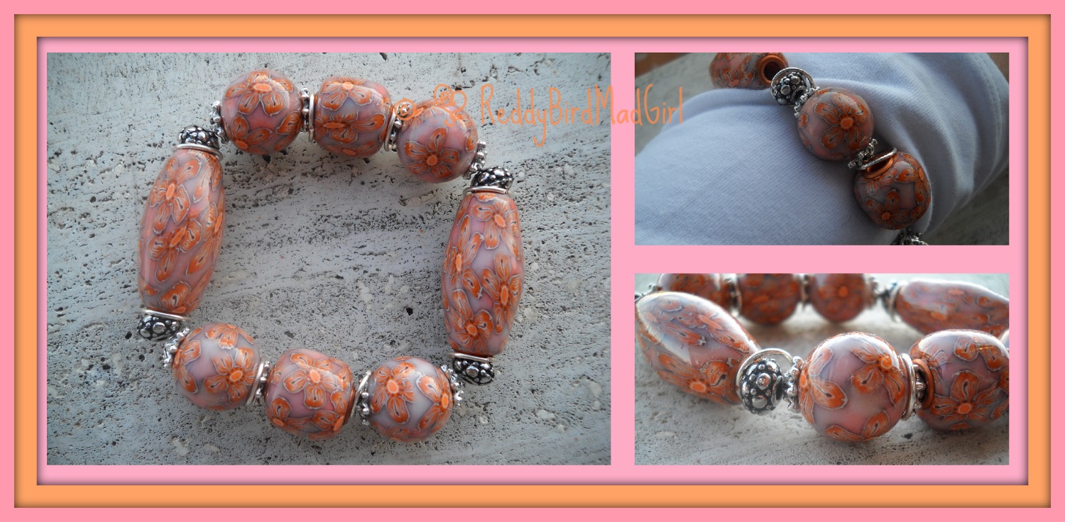 Orange Flowers Bracelet