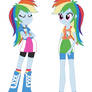 Human Rainbow Dash and Pony Rainbow Dash