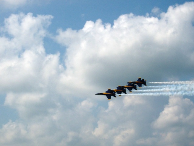 blue angel smoke