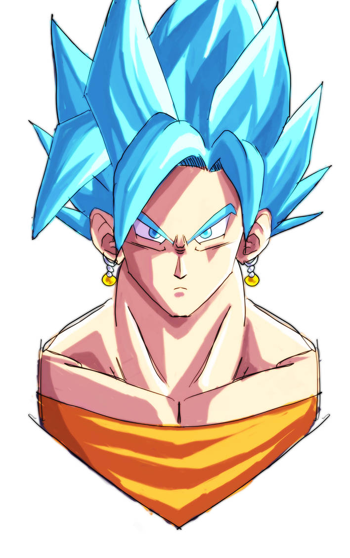 Super Saiyan Blue Vegito Sketch by TrebleEXE on DeviantArt