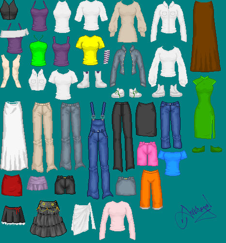 Bases - Female Clothes by Ameyal on DeviantArt