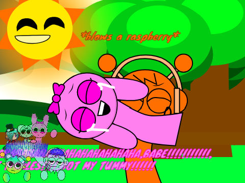 Oren Raspberrys Pinki's Belly by raihan202525 on DeviantArt