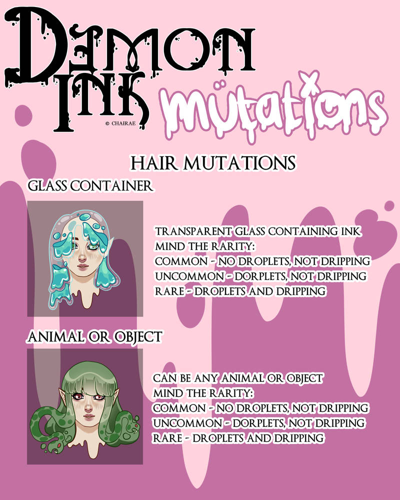 DemonInks Hair Mutation - Traits sheet by ChairaeArt on DeviantArt