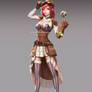 Steampunk girl concept commission