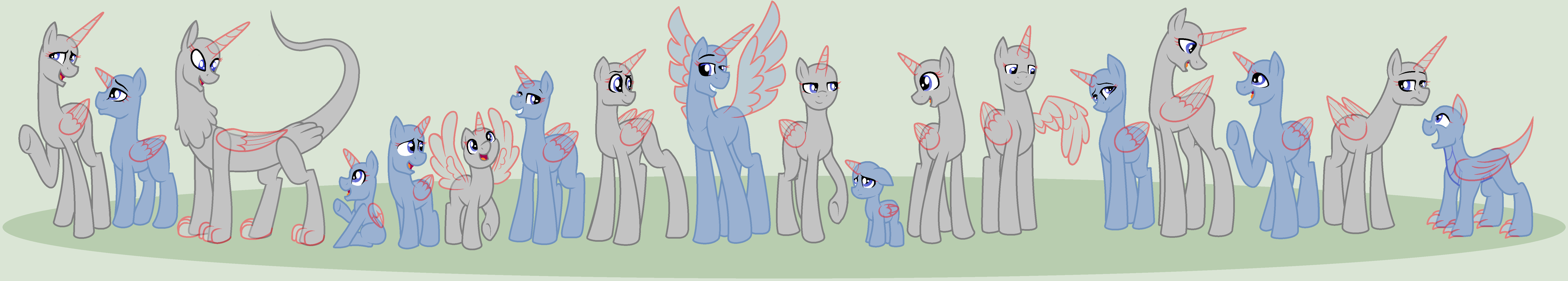 MLP Lineup Base by BookWormPony on DeviantArt
