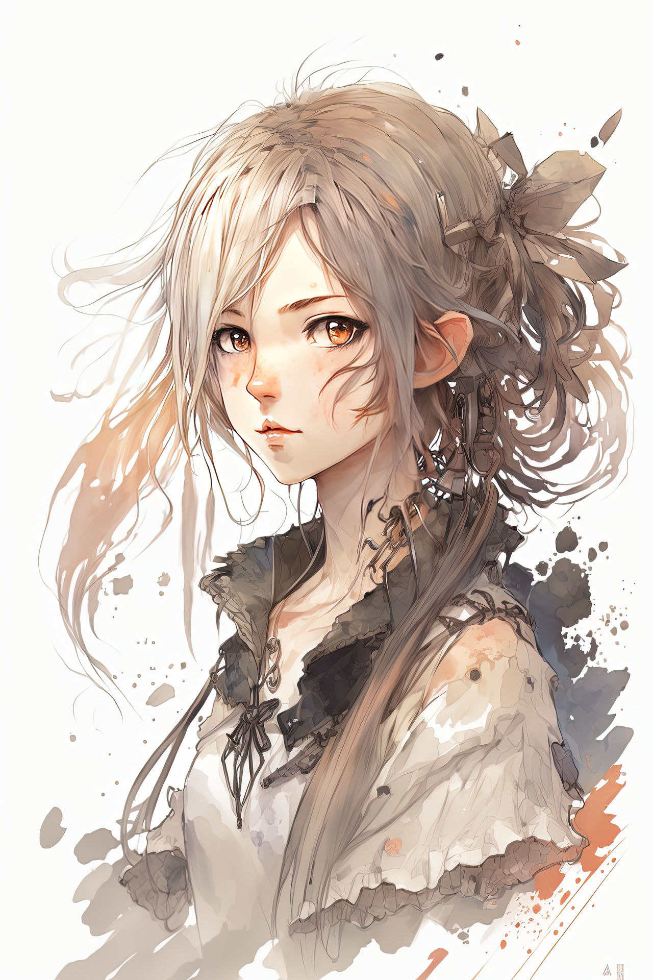 Anime Girl Watercolor by digitalziadesigns on DeviantArt