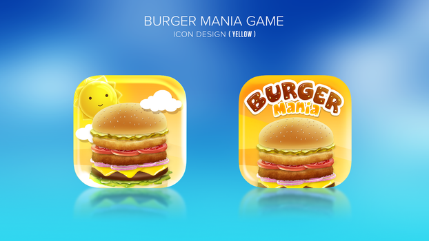 Burger making game icon design 02