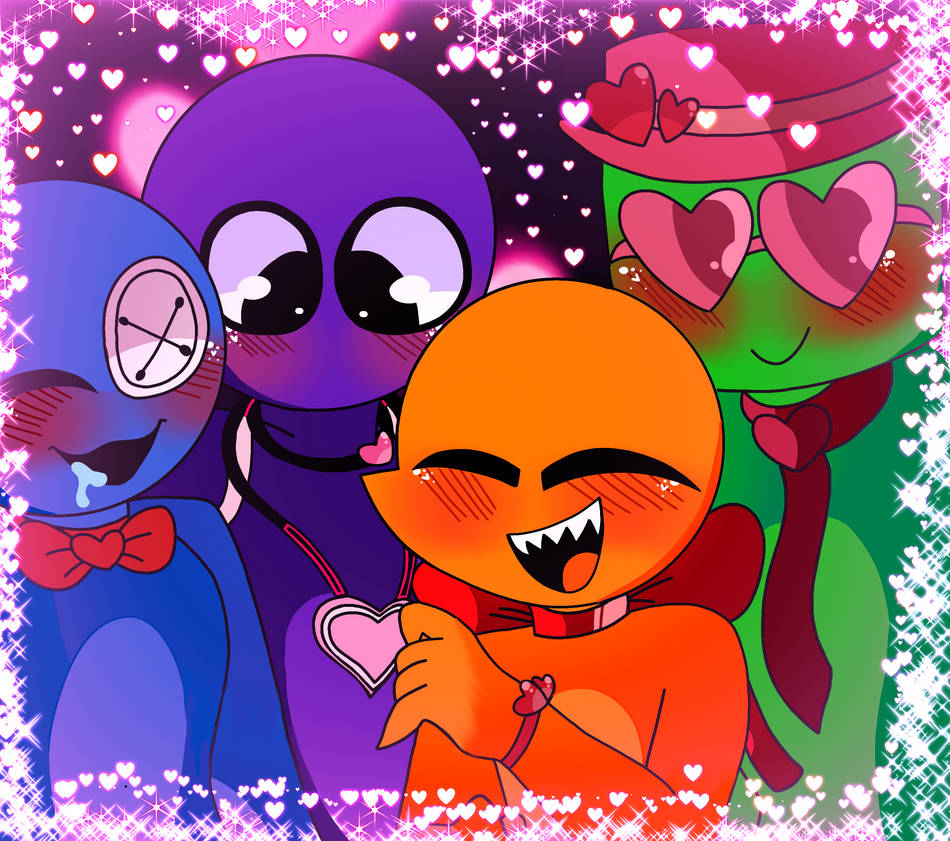 CapCut_orange x purple rainbow friends