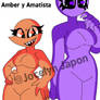 Rainbow Friends Chicas Amber y Amatista