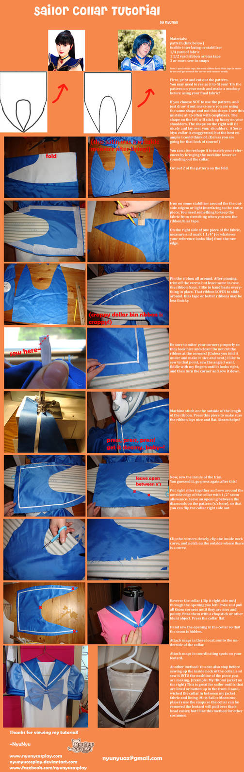 Sailor collar tutorial by nyunyucosplay