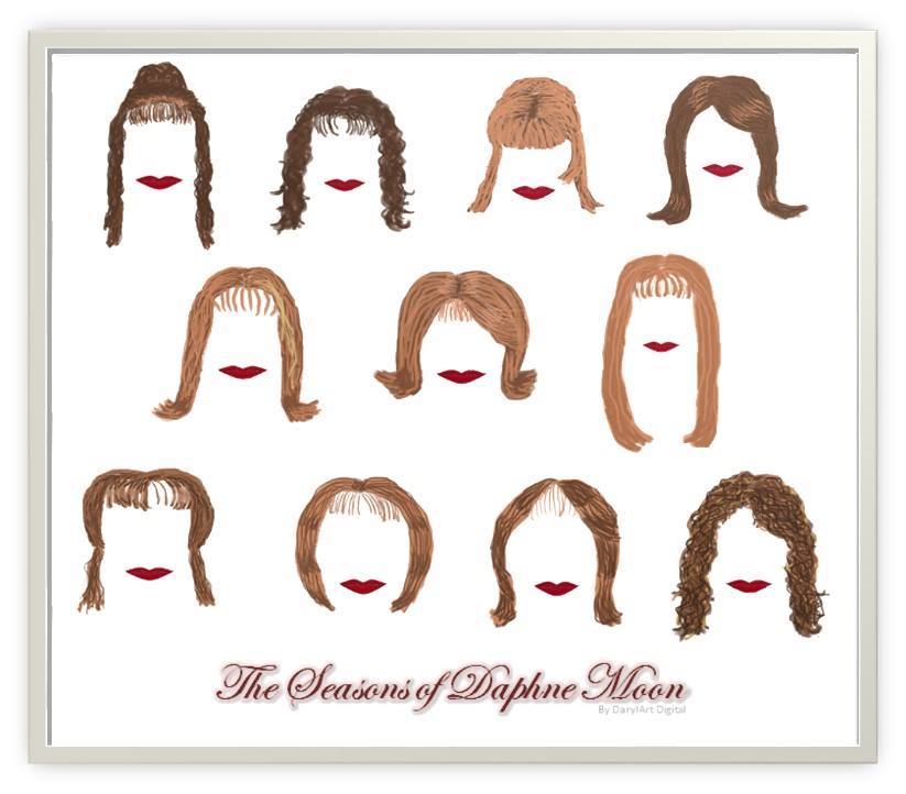 Daphne Moon - 11 Seasons of Hairstyles by Daryl-the-cartoonist on DeviantArt
