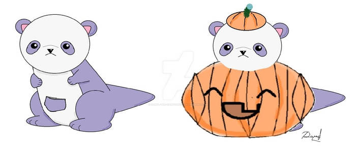 Pandaroo as a Pumpkin