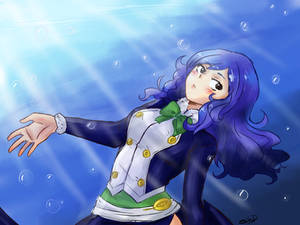 Juvia under water.