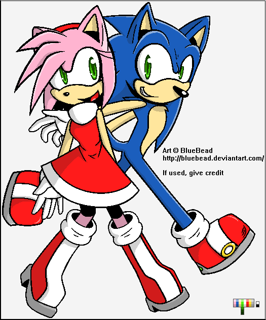 .:Sonic and Amy Pixel Art:.