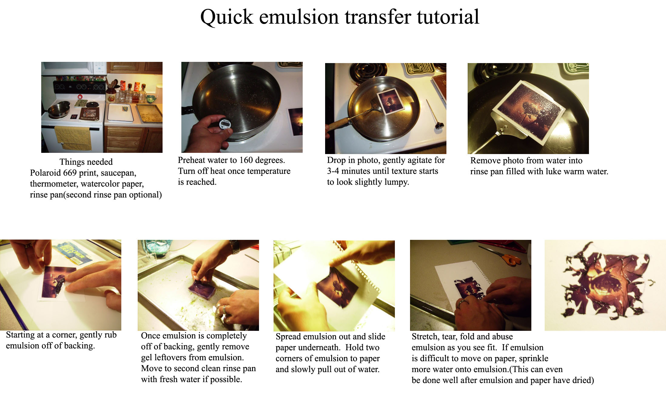 Emulsion lift tutorial