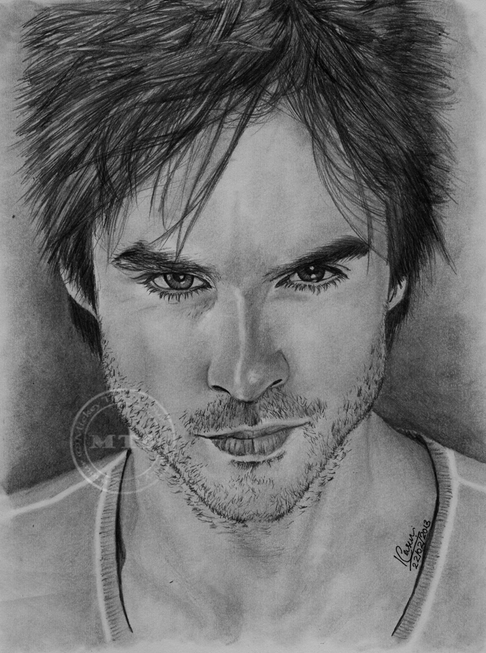 images How To Draw Damon Salvatore damon salvatore portrait by