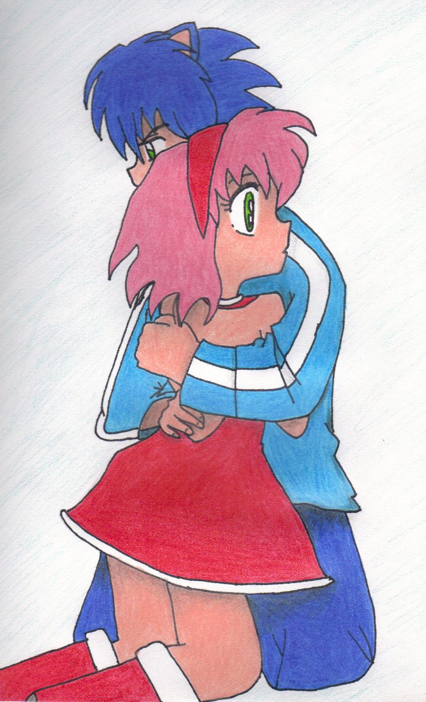 Sonic and Amy Hug