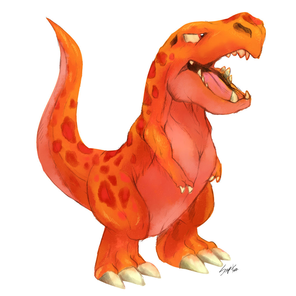 Chibi T-Rex Sketch by SceptiX on DeviantArt