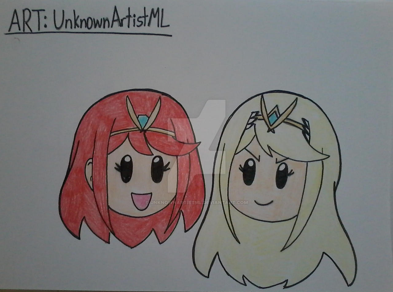 Pyjarid Chibi Chibi Pyra and Mythra by UnknownArtistML on DeviantArt