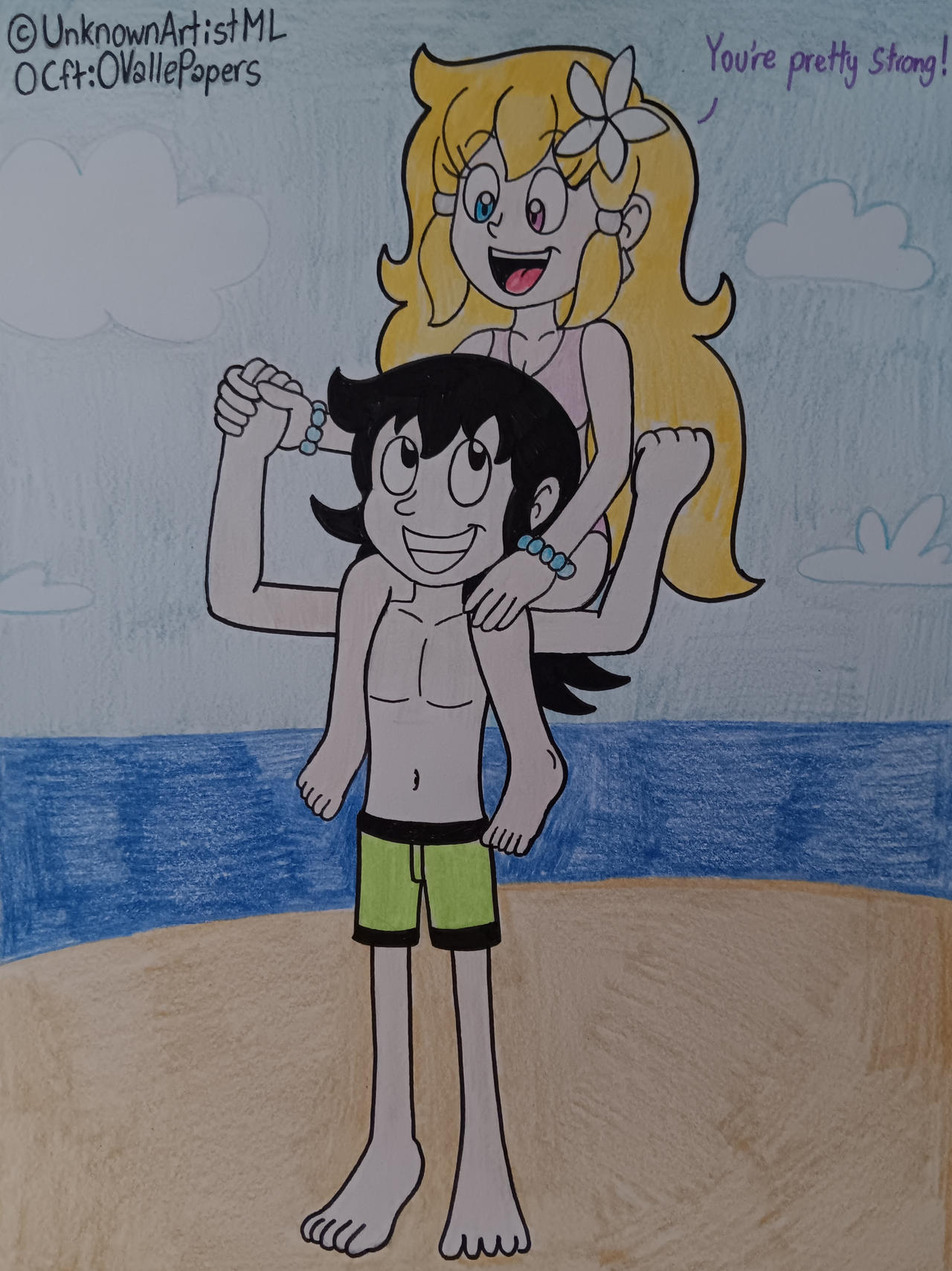 Arbol and Silvia at the Beach