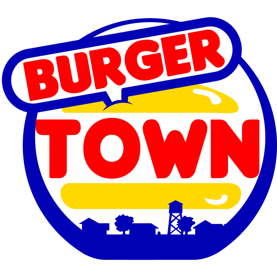 Vector burger town logo