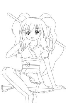 Komachi Onozuka Lineart