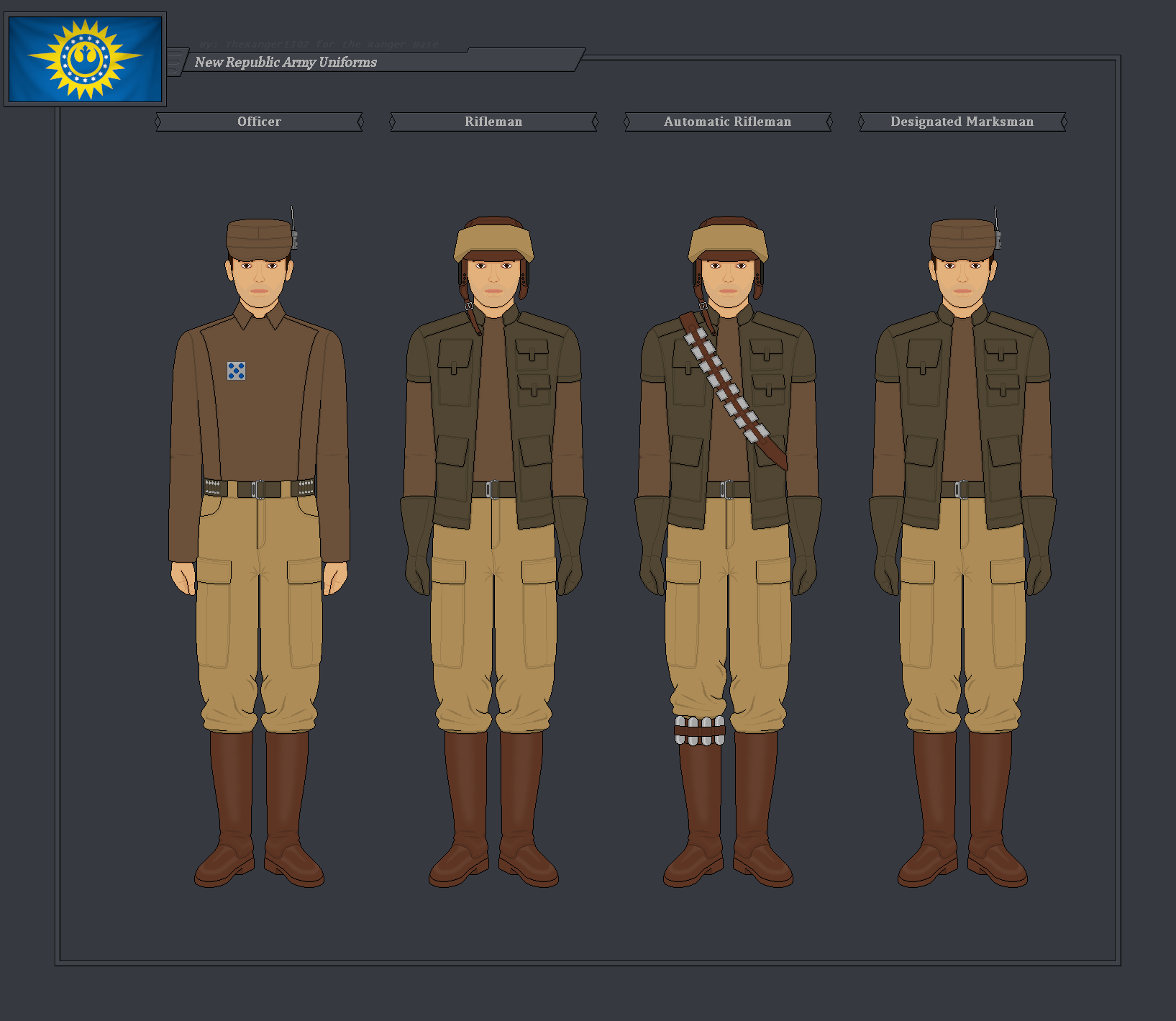 New Republic Army Uniforms (Brown Variant) by GrandAdmiralThrawn55 on DeviantArt New Republic Army Uniforms (Brown Variant) by GrandAdmiralThrawn55 on DeviantArt