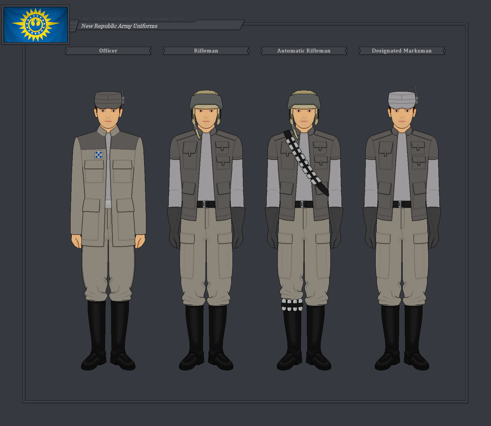 New Republic Army Uniforms (Gray Variant)