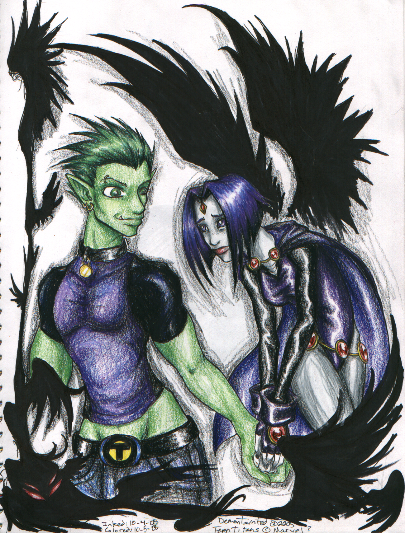 Raven And Beast Boy By Ink Hound On Deviantart Raven And Beast Boy By Ink Hound On Deviantart