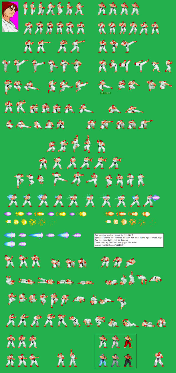 Holy Ryu Sprite SF1 Ryu - Alpha Style by siil3ntj on DeviantArt