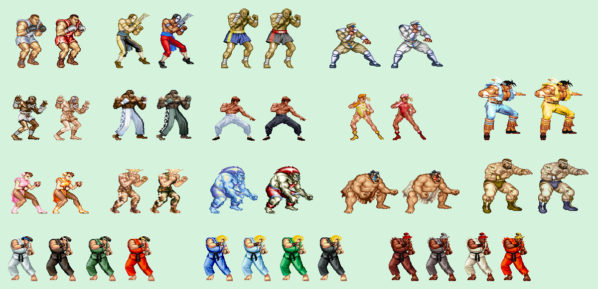 SF2 - Alternate colors by siil3ntj on DeviantArt