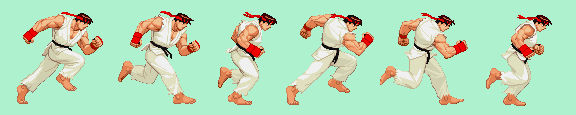 Street Fighter Alpha Ryu - Run Animation by siil3ntj on DeviantArt