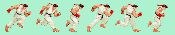 Street Fighter Alpha Ryu - Run Animation by siil3ntj on DeviantArt