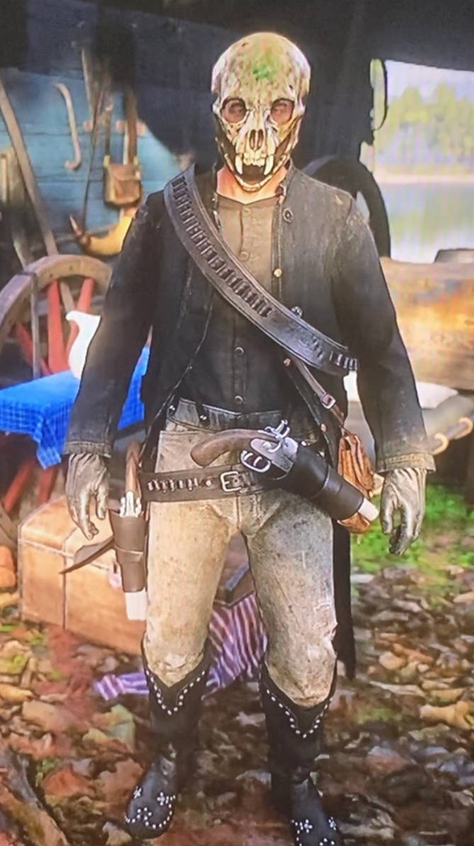 Red Dead Redemption 2 - Ghostrider costume by siil3ntj on DeviantArt