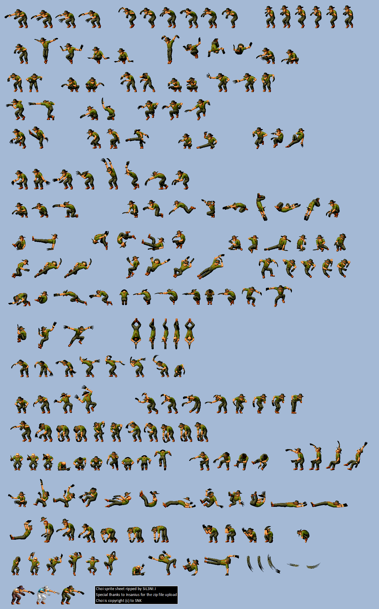 Choi Bounge - KOF 94 Sprite Sheet by siil3ntj on DeviantArt