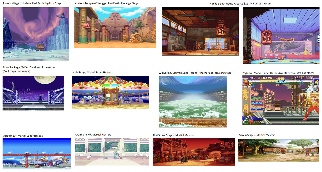 Capcom Stages Great Capcom and Capcom Style Stages by siil3ntj on DeviantArt