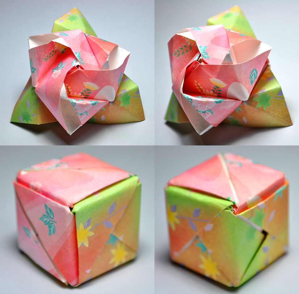 Origami Magic Rose Cube