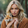 Woman and fox