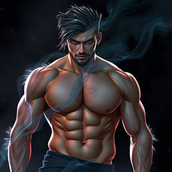 Hot shirtless werewolf
