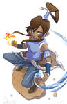 Korra In Action by Curly-Artist