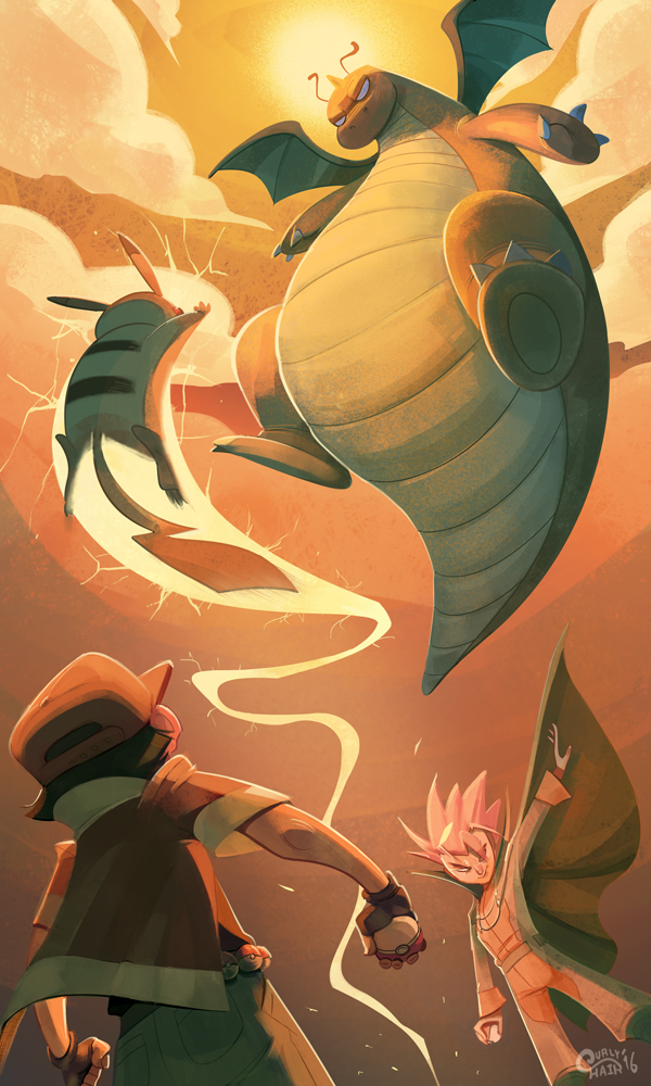 Pikachu VS Dragonite By Curly Artist On DeviantArt pikachu-vs-dragonite-by-curly-artist-on-deviantart