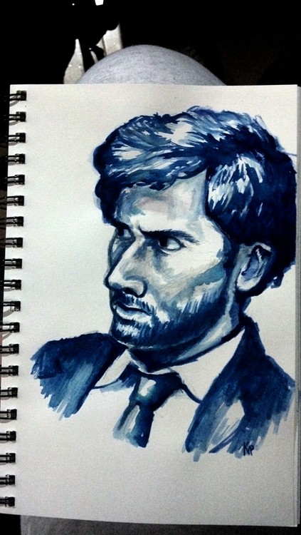 david tennant water color