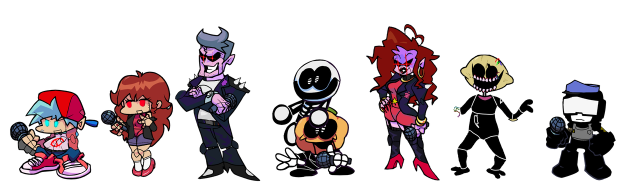 FNF Cast in animatronic AU by TomDa1930Cartoonmofo on DeviantArt