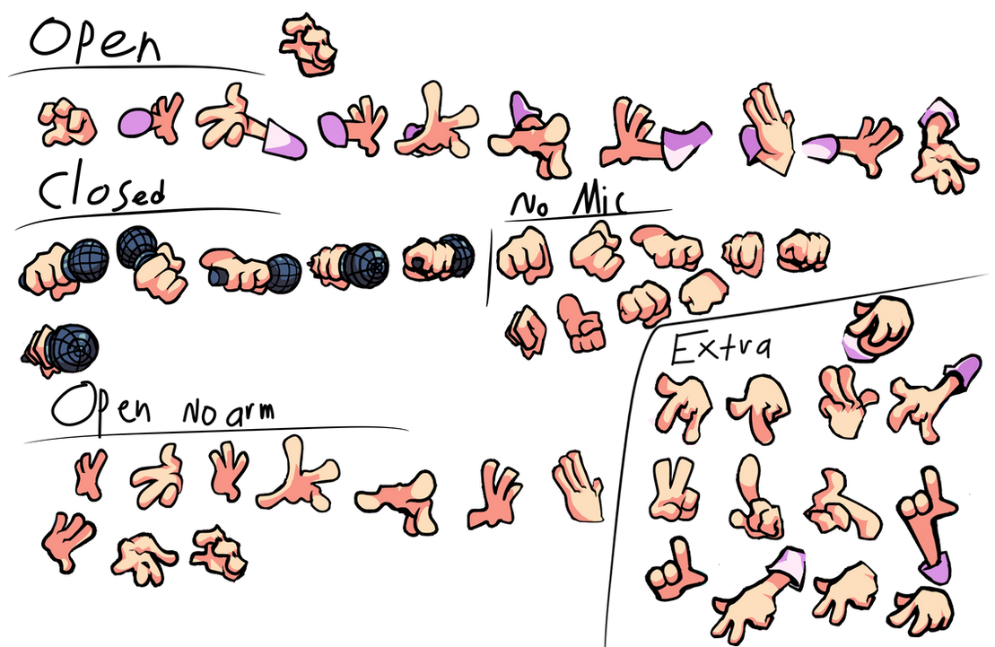 Fnf Ultimate hand pack! by TomDa1930Cartoonmofo on DeviantArt