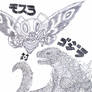 Godzilla vs Mothra -sketch