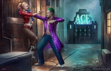 Harley vs Joker by NOPEYS