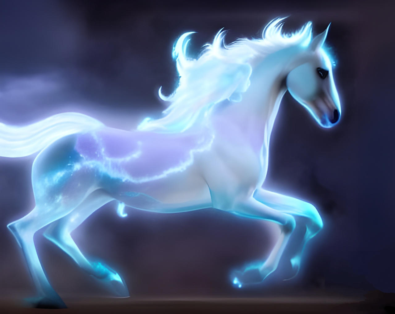 My patronus. Dapple grey stallion patronus by sophielu on DeviantArt